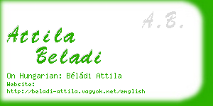 attila beladi business card